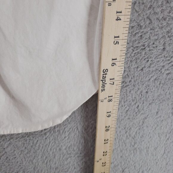 Converse One Star Button Up Shirt Mens XL Ivory Long Sleeve Thick Casual - Picture 12 of 16